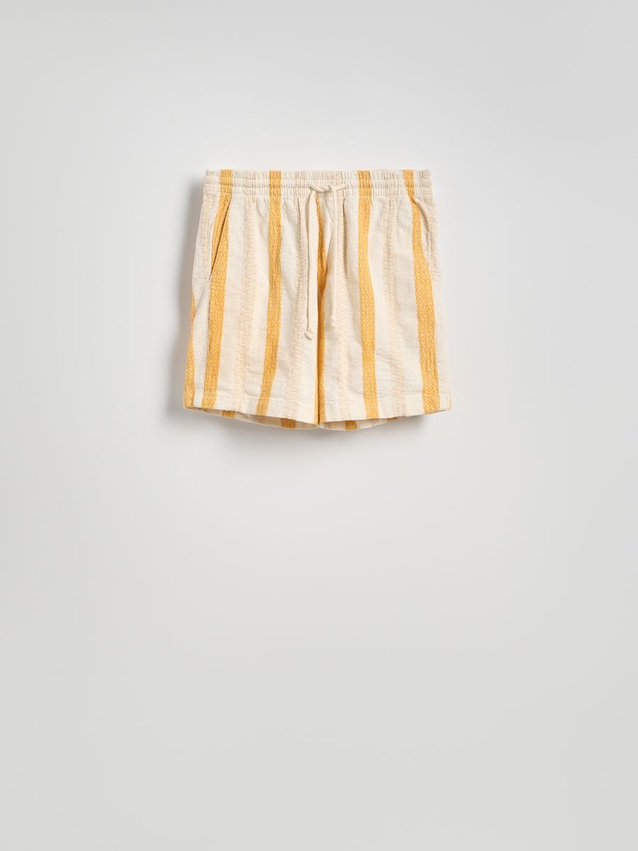 Pamučni jogger šorts - oker - RESERVED - 3
