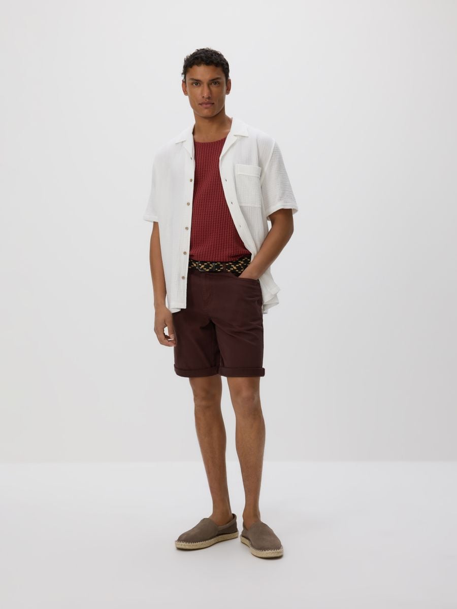 Regular shorts - maroon - RESERVED - 3
