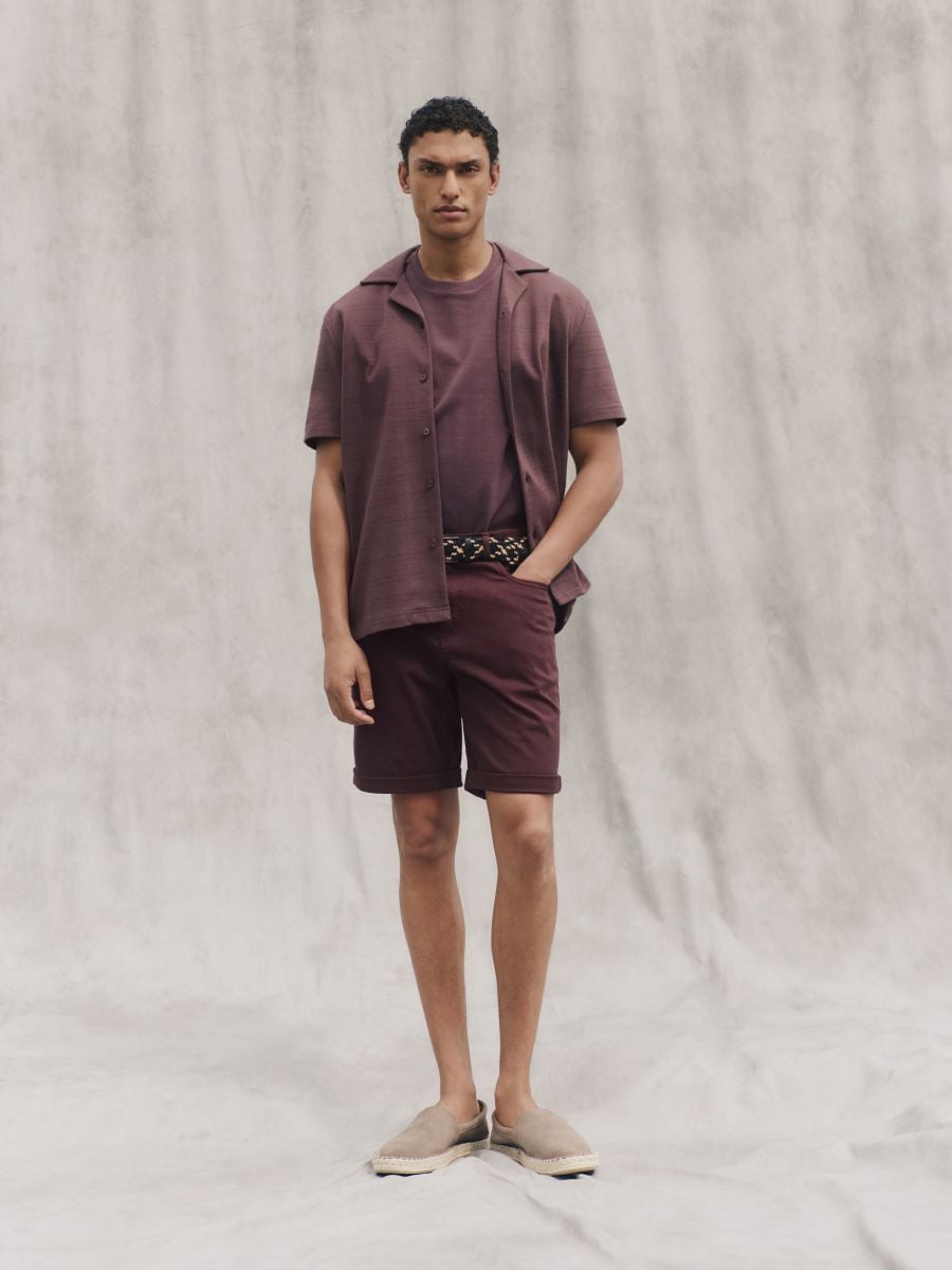 MEN`S SHORTS & BELT - maro - RESERVED