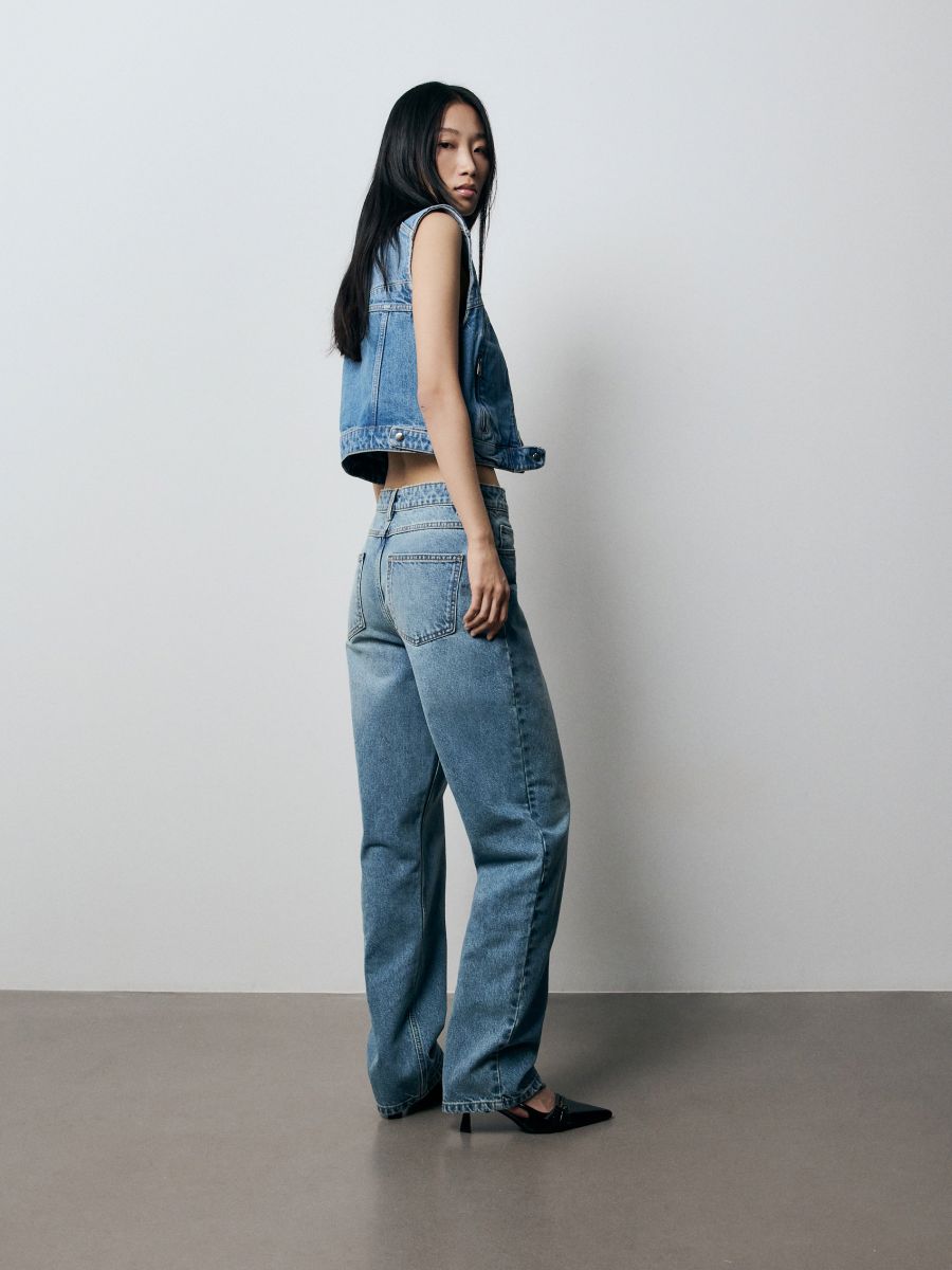 Wide leg jeans - blue jeans - RESERVED