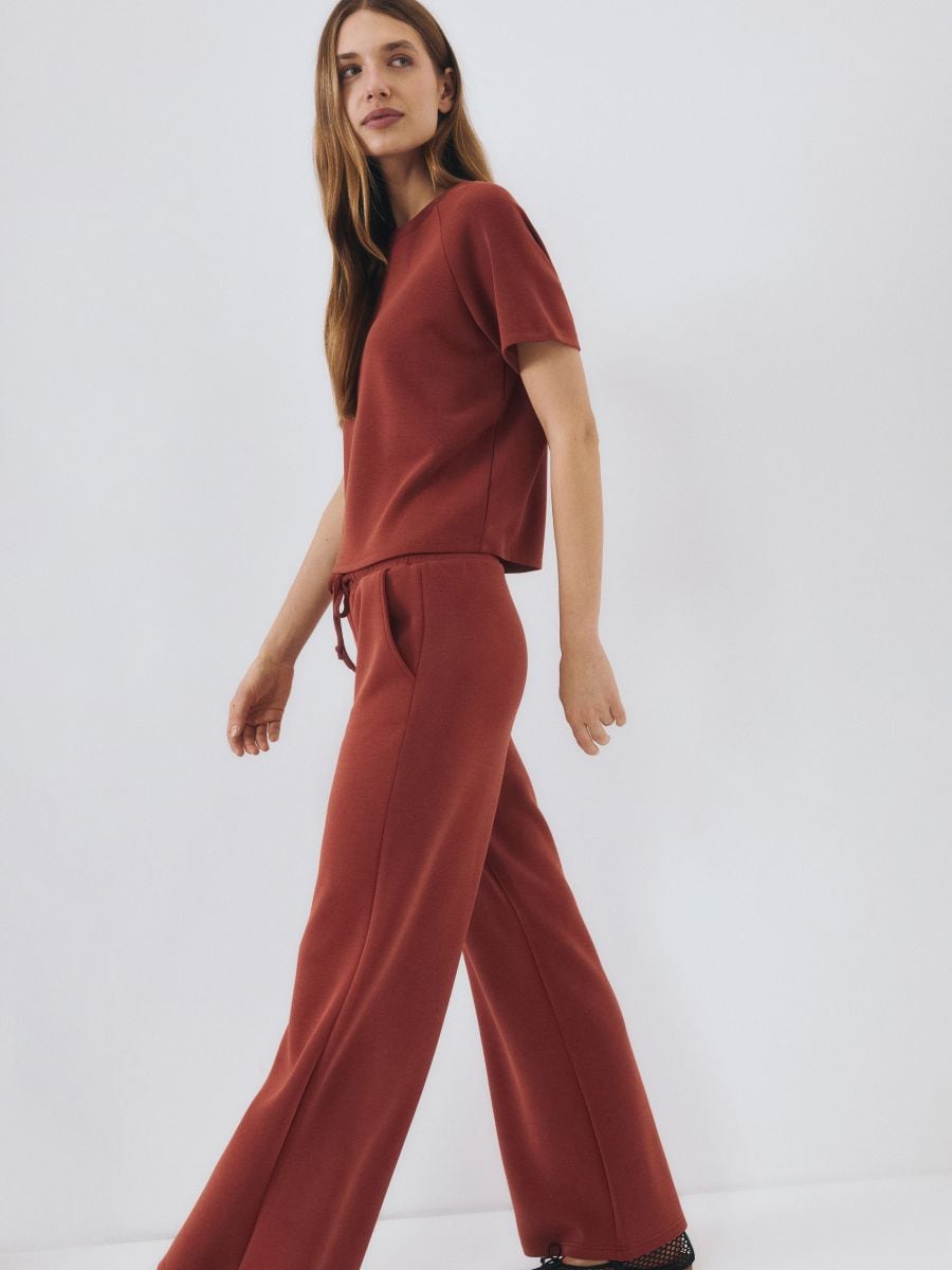 Sweatpants i modalblanding - kobber - RESERVED - 2