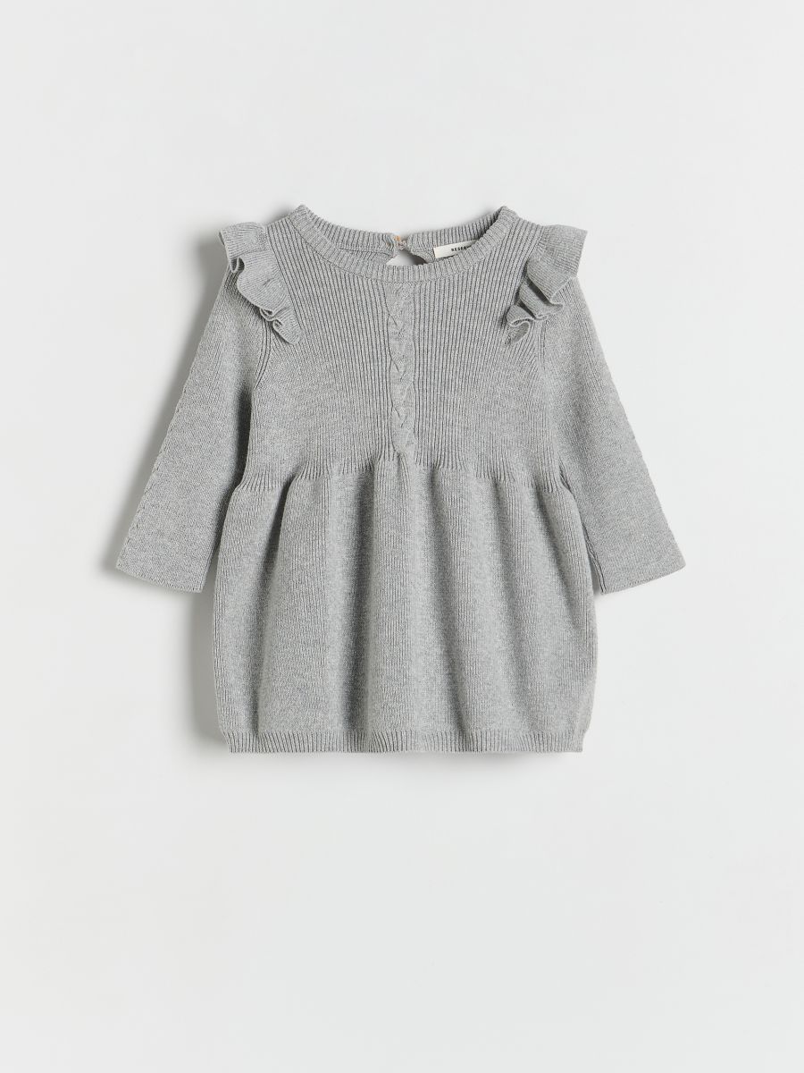 Jersey dress - light grey - RESERVED