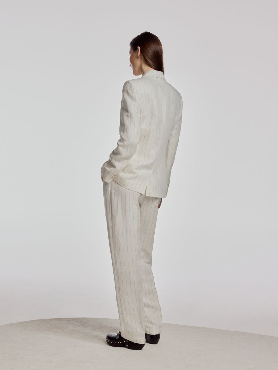 LADIES` TROUSERS - krémová - RESERVED - 4