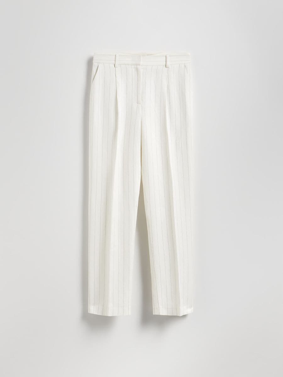 LADIES` TROUSERS - krémová - RESERVED - 5