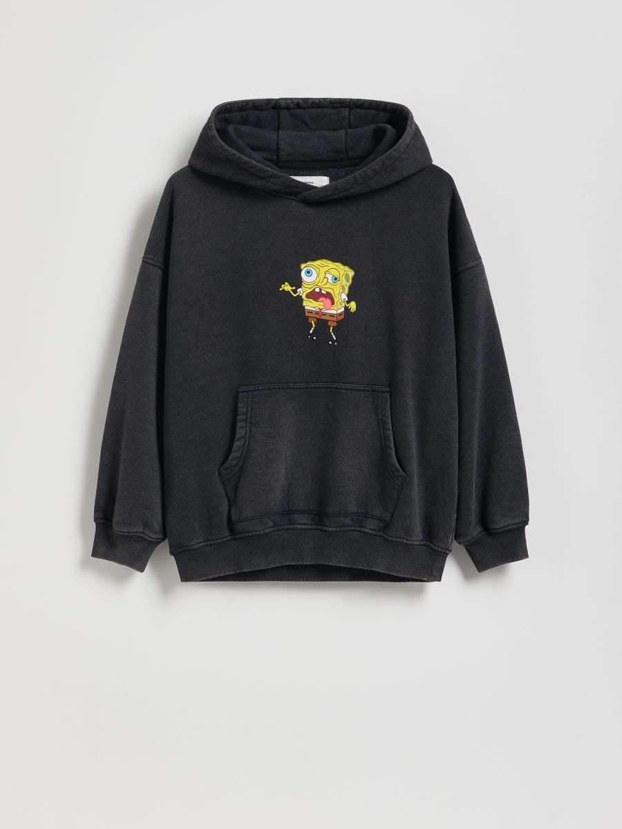 Baumwoll-SpongeBob-Sweatshirt - schwarz - RESERVED