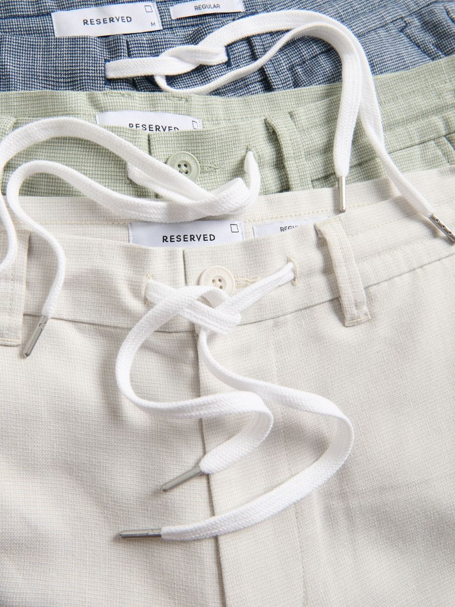 Shorts with linen blend - pale green - RESERVED - 6