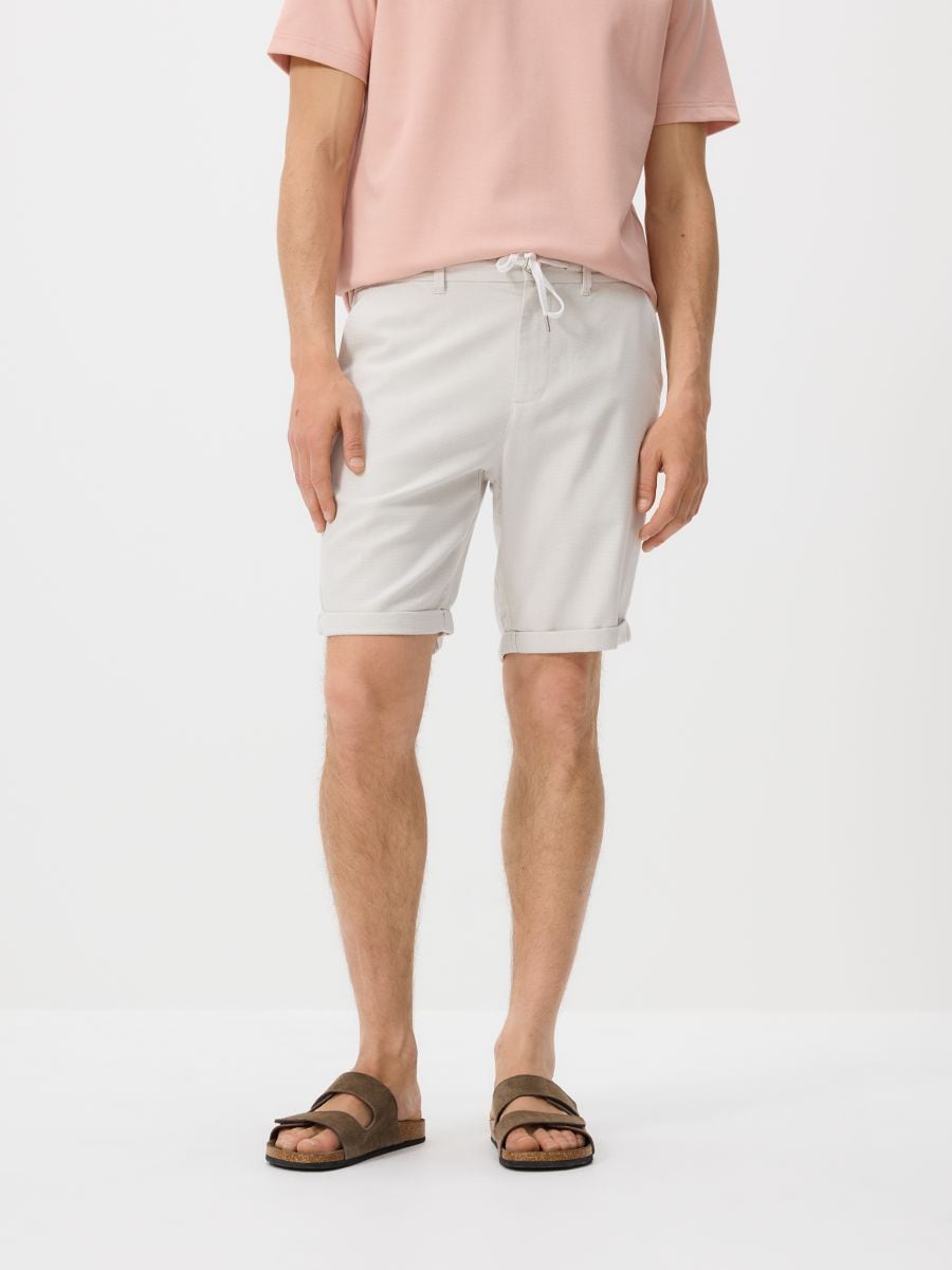 Shorts aus Leinenmischung - beige - RESERVED