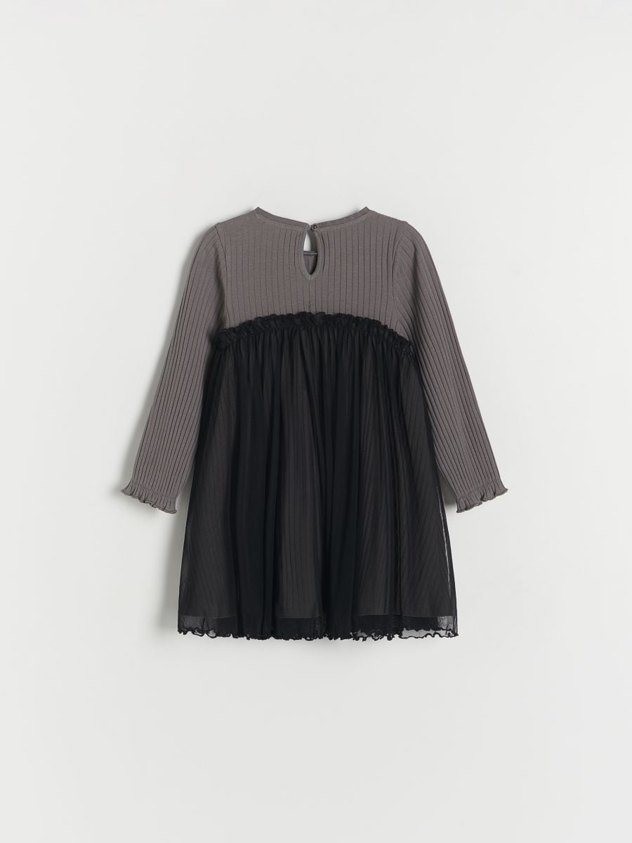 Dress with tulle bottom - dark grey - RESERVED - 3