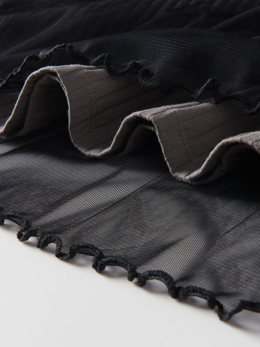 Dress with tulle bottom - dark grey - RESERVED - 6