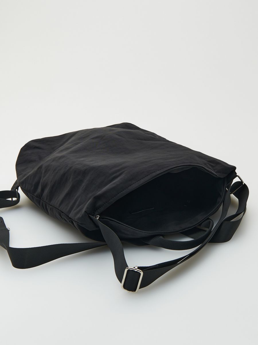 Plain backpack with handle - black - RESERVED - 5