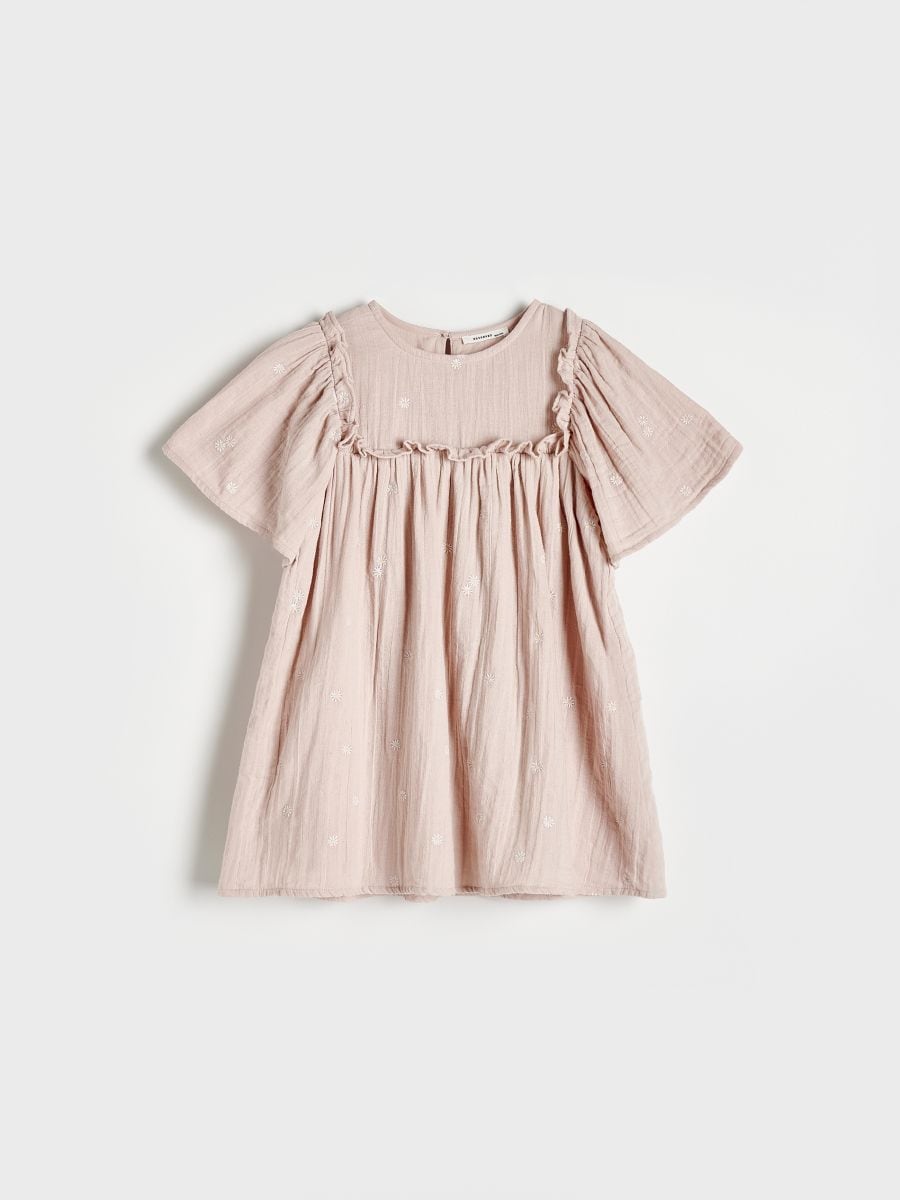 BABIES` DRESS - roz-pudră - RESERVED