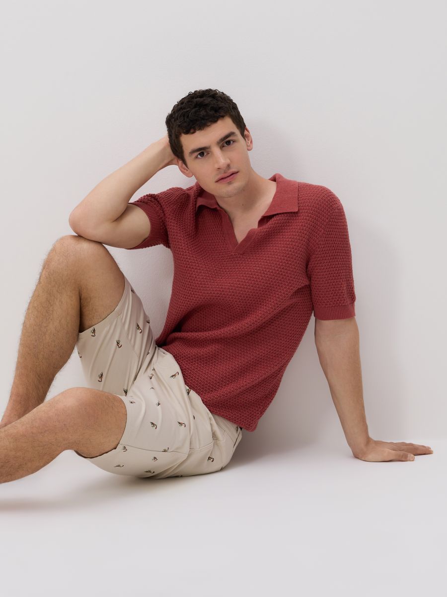 Printed carrot shorts - cream - RESERVED - 4
