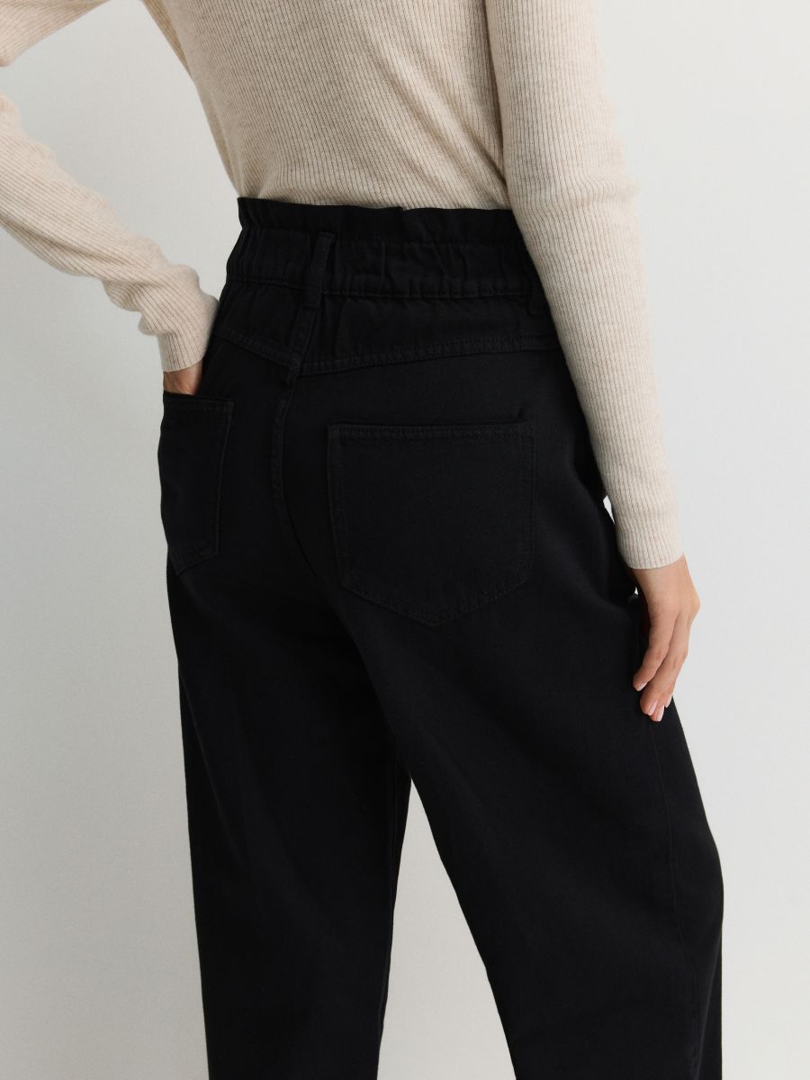 Pantalone sa pamukom - crno - RESERVED - 4