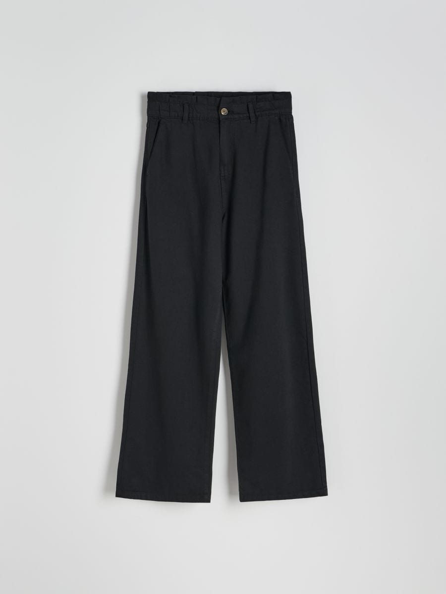 Pantalone sa pamukom - crno - RESERVED - 5