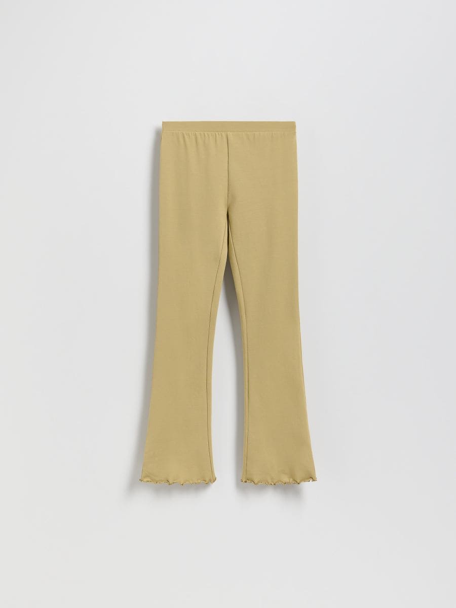 Flared leggings - light olive - RESERVED