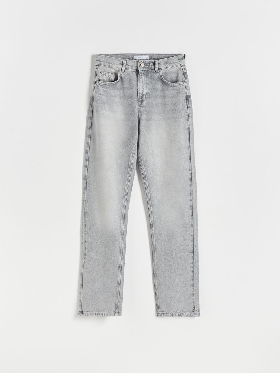 Jeans straight - light grey - RESERVED