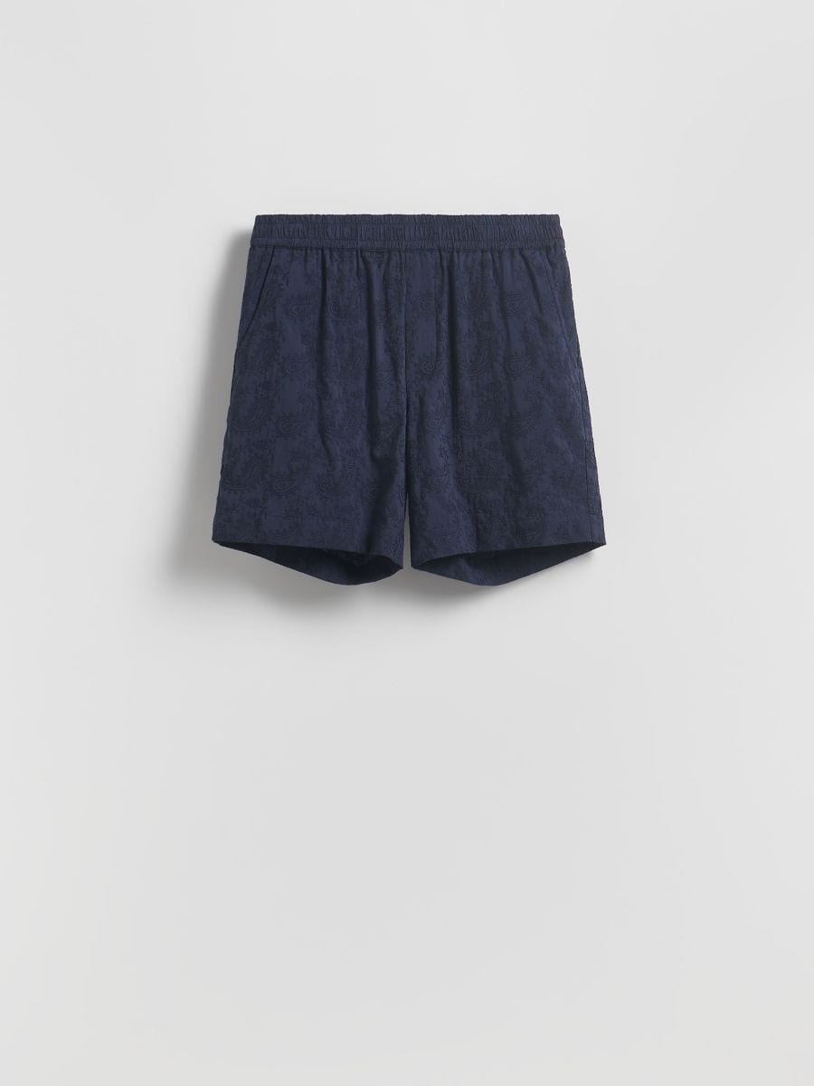 Szorty regular fit - granatowy - RESERVED