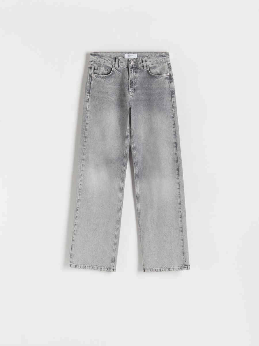 Jeans with metallic effect - light grey - RESERVED - 4