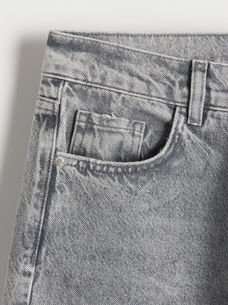Jeans with metallic effect - light grey - RESERVED - 5