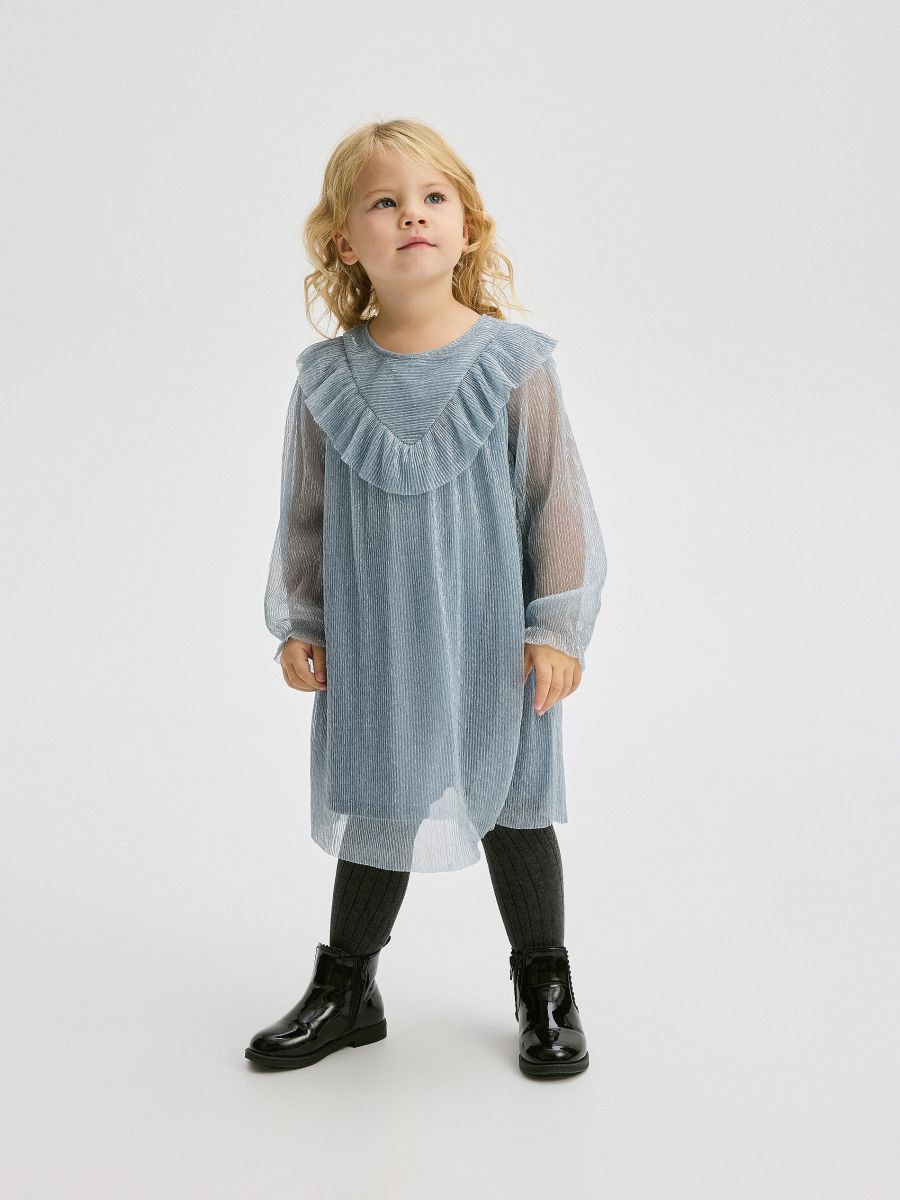 Glänzendes Kleid - blassblau - RESERVED - 2