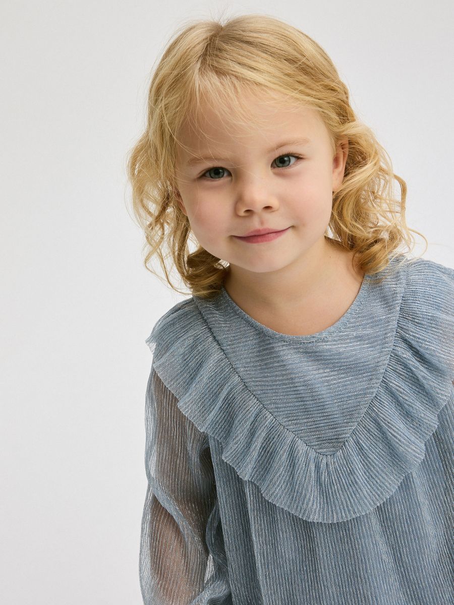 Glänzendes Kleid - blassblau - RESERVED - 5