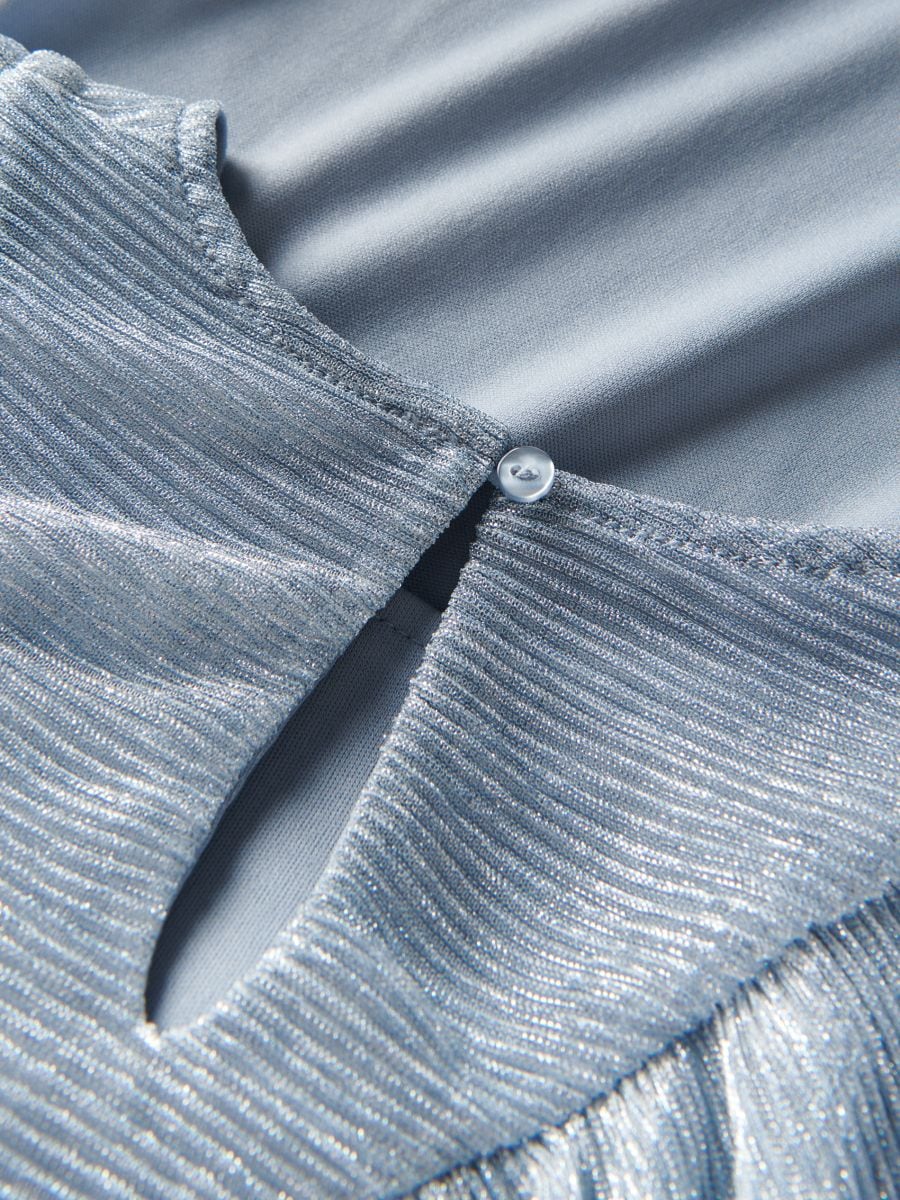 Glänzendes Kleid - blassblau - RESERVED - 6