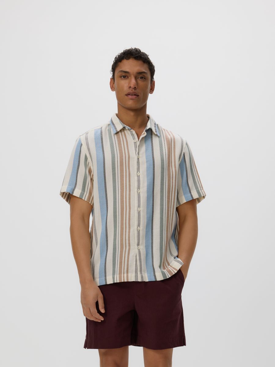 Shorts with linen blend - mahogany - RESERVED - 3