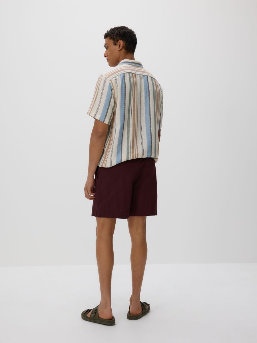 Shorts with linen blend - mahogany - RESERVED - 4