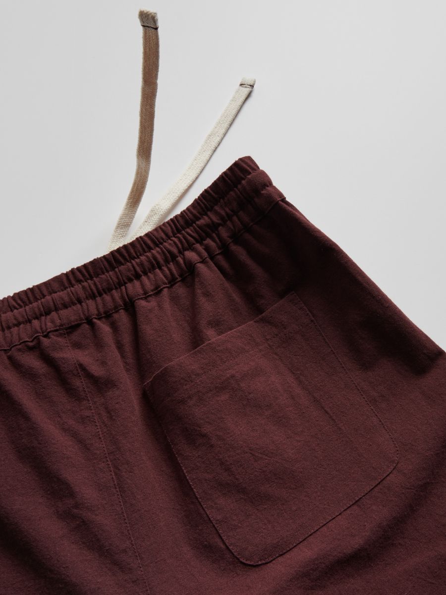 Shorts with linen blend - mahogany - RESERVED - 6
