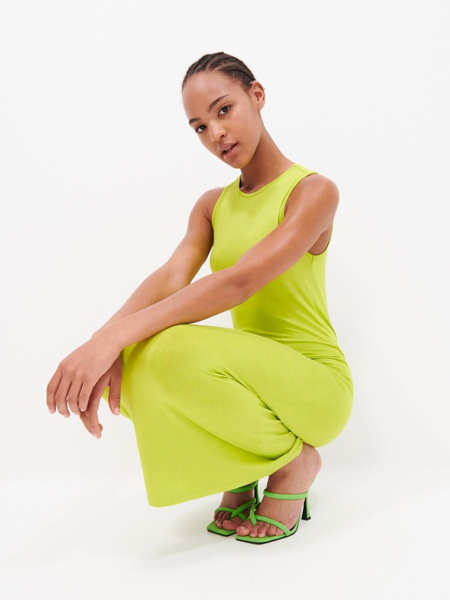 Robe dos ouvert - vert pomme - RESERVED - 3