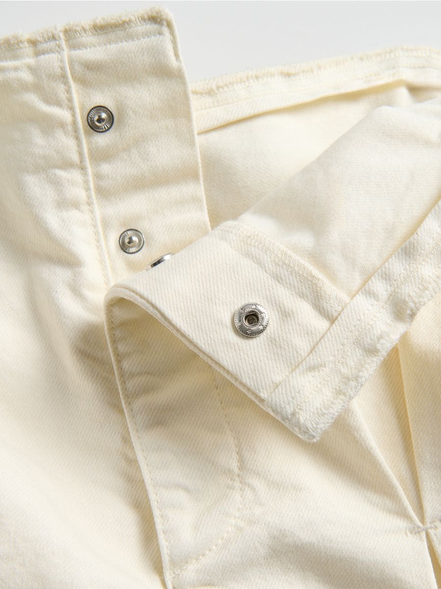 Top with belt - nude jeans - RESERVED - 8