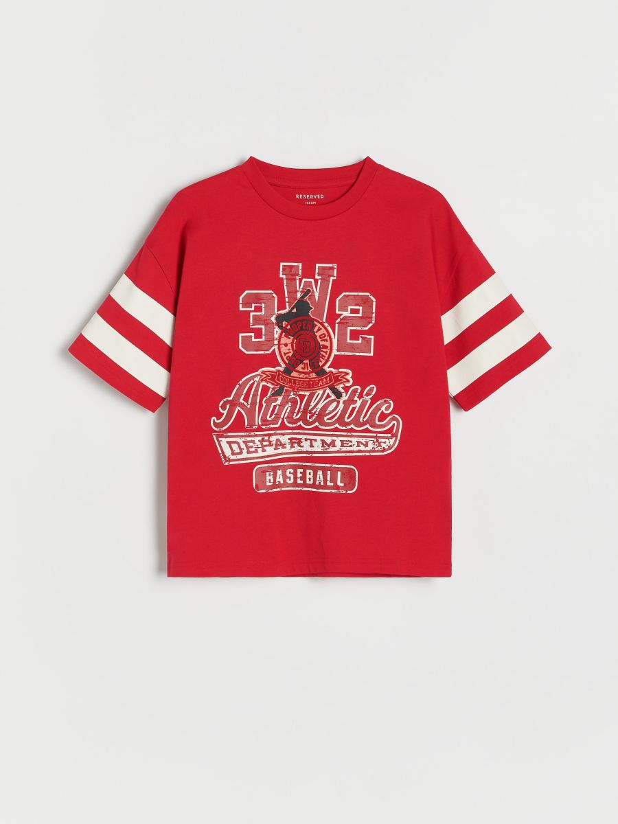 T-shirt oversize - czerwony - RESERVED