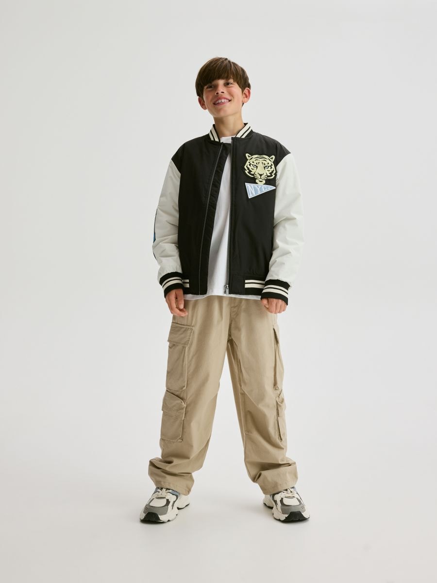 Oversized bomber jacket - black - RESERVED - 8