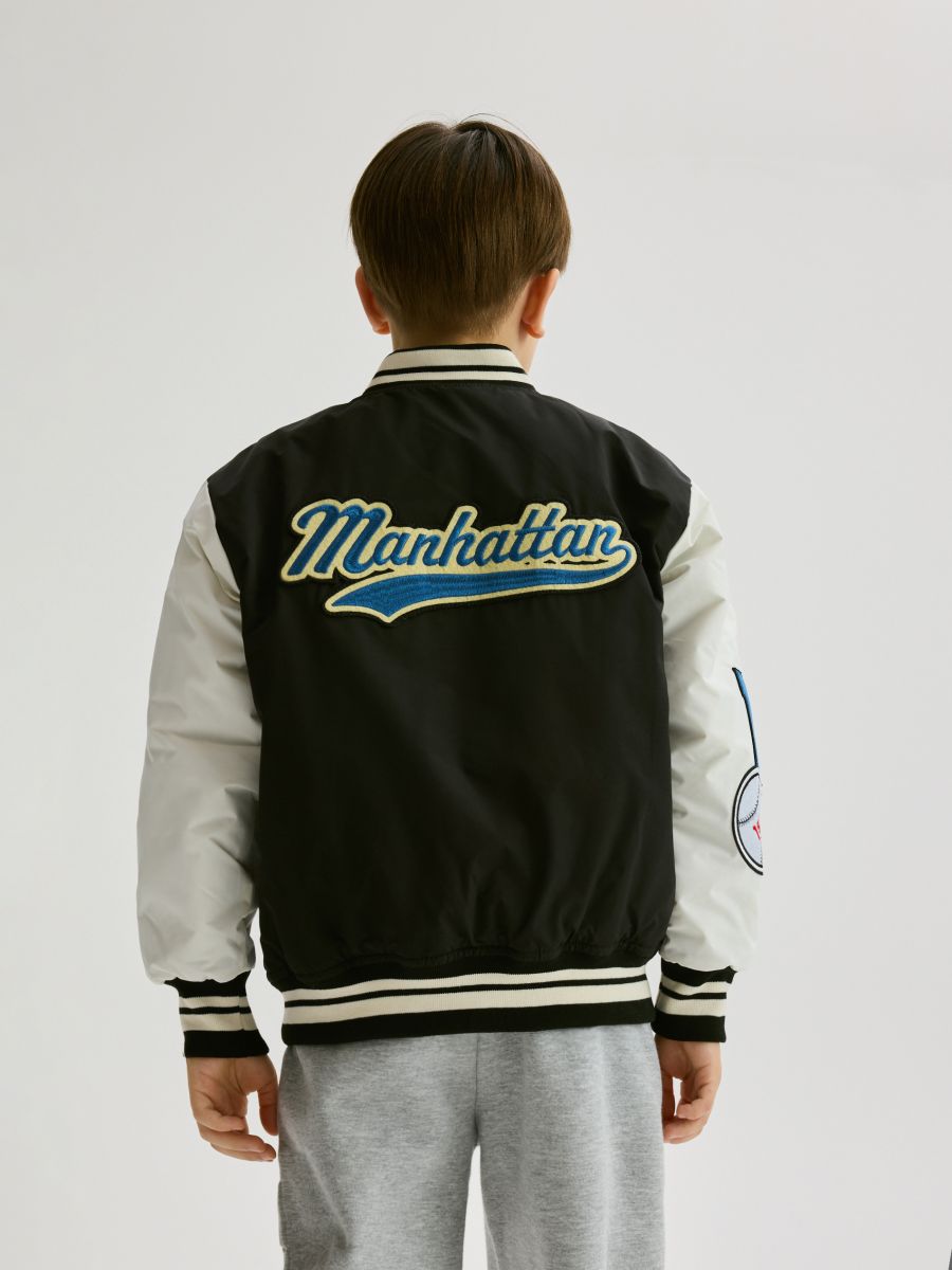 Oversized bomber jacket - black - RESERVED - 4