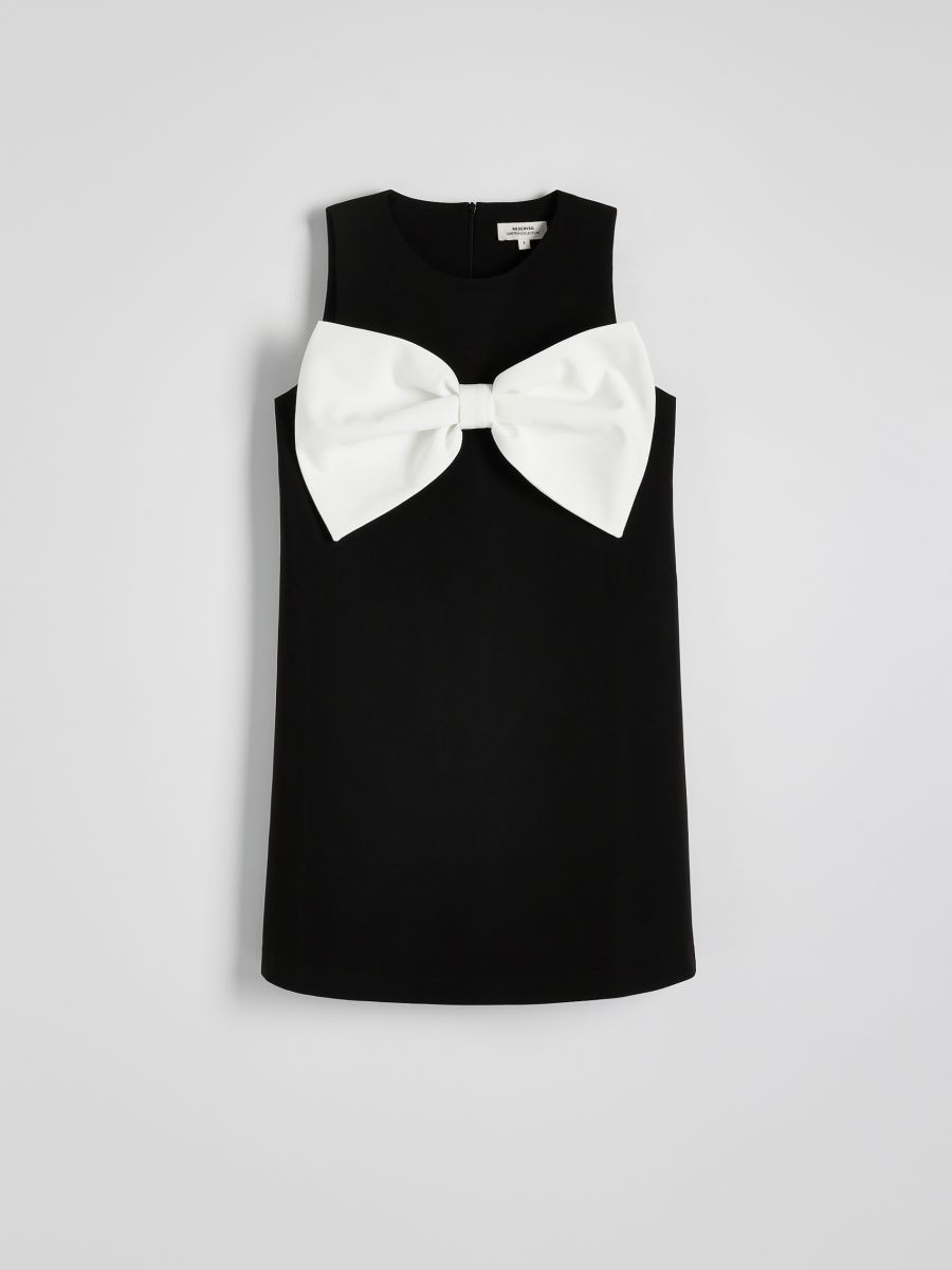 Mini dress with bow - black - RESERVED - 5