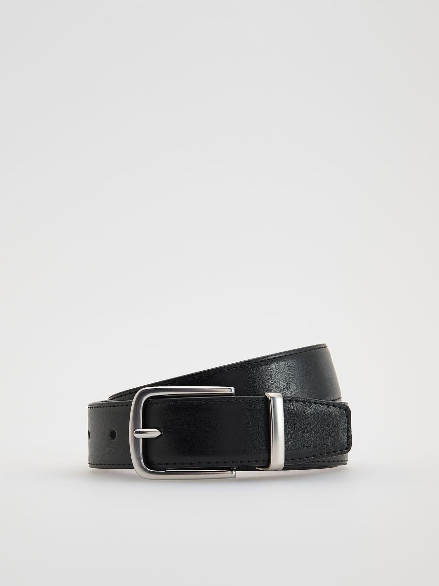 Leather rich belt - black - RESERVED