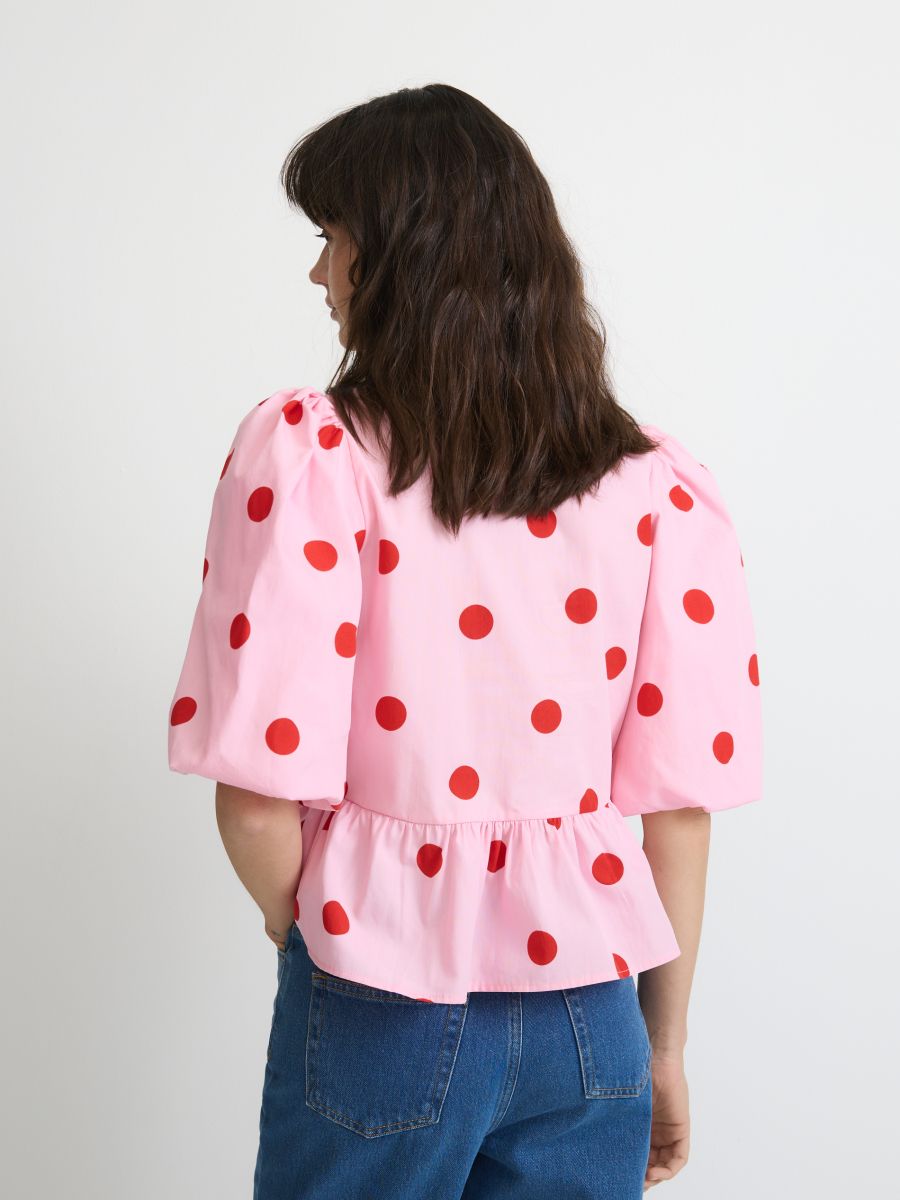 Bluse mit dekorativem Bindedetail - rosa - RESERVED - 8