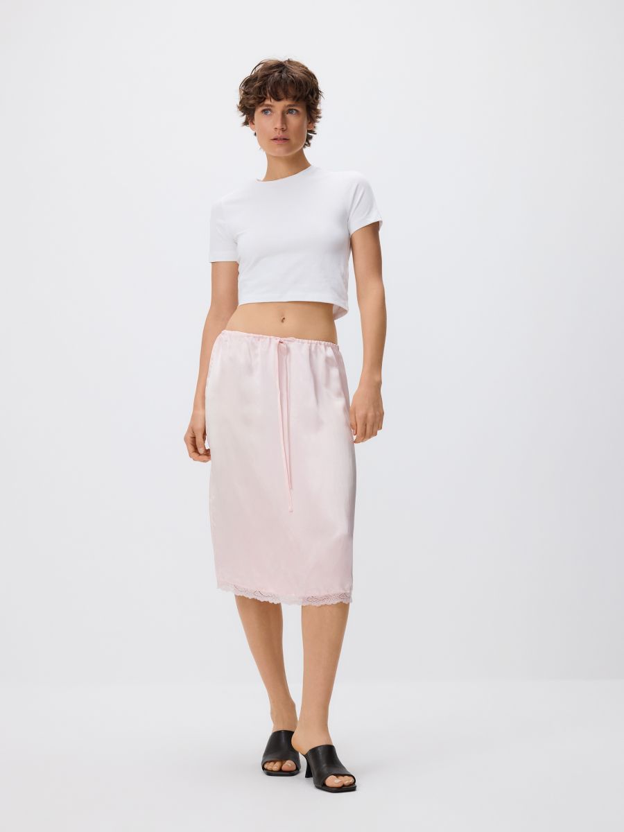 LADIES` SKIRT - розева - RESERVED