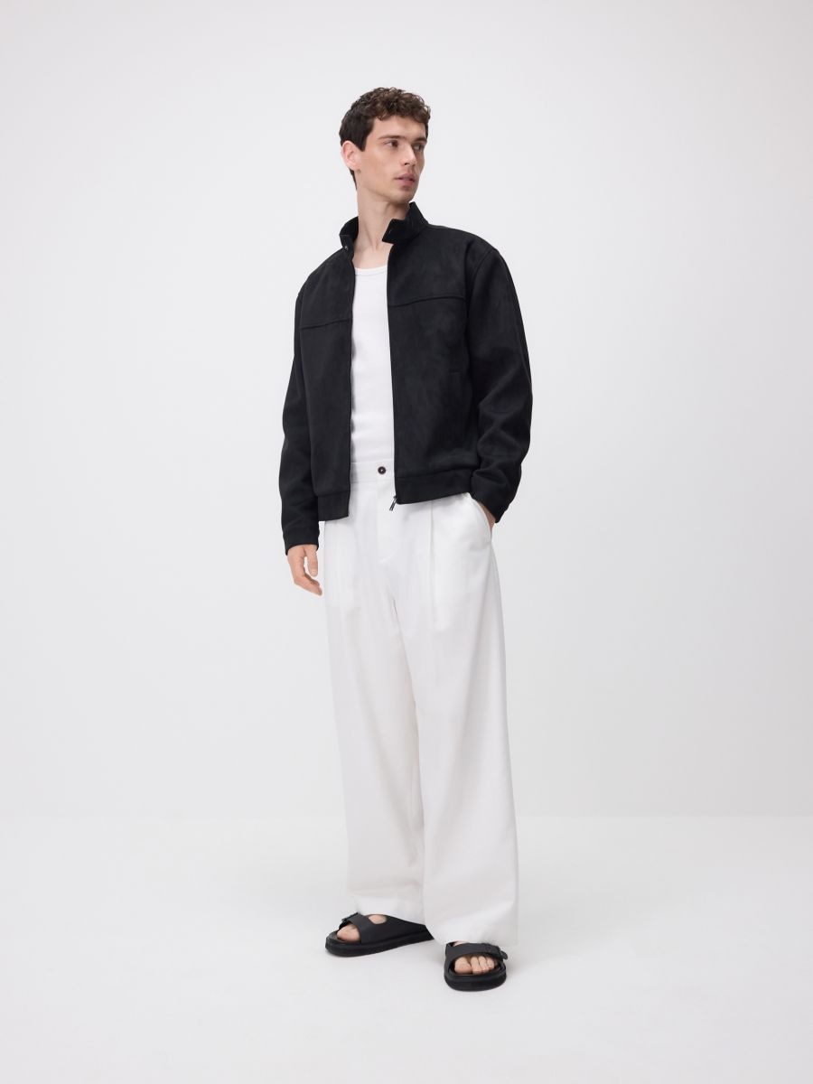 Jacket with stand up collar - black - RESERVED - 2