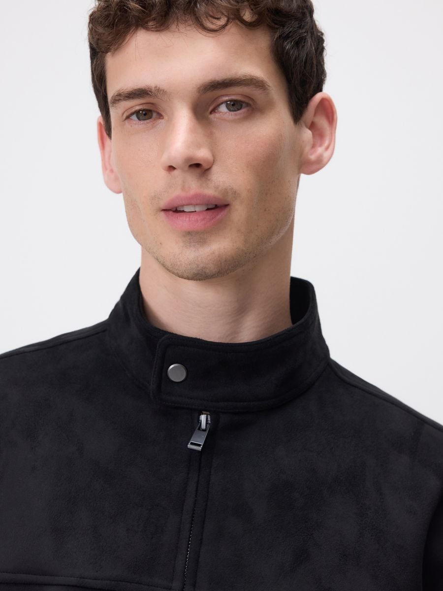 Jacket with stand up collar - black - RESERVED - 4