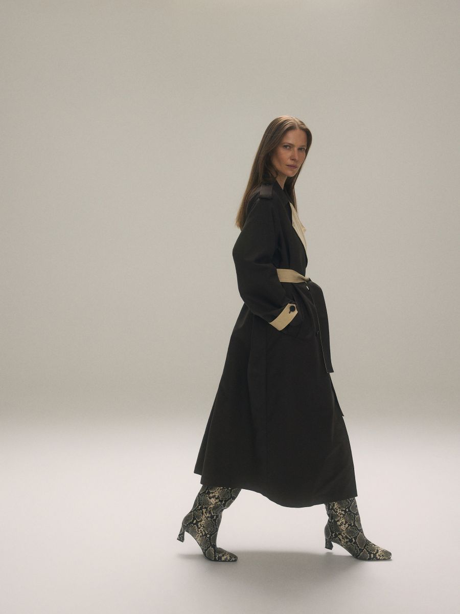 Hohe Lederstiefel mit Tiermuster - bunt - RESERVED - 2