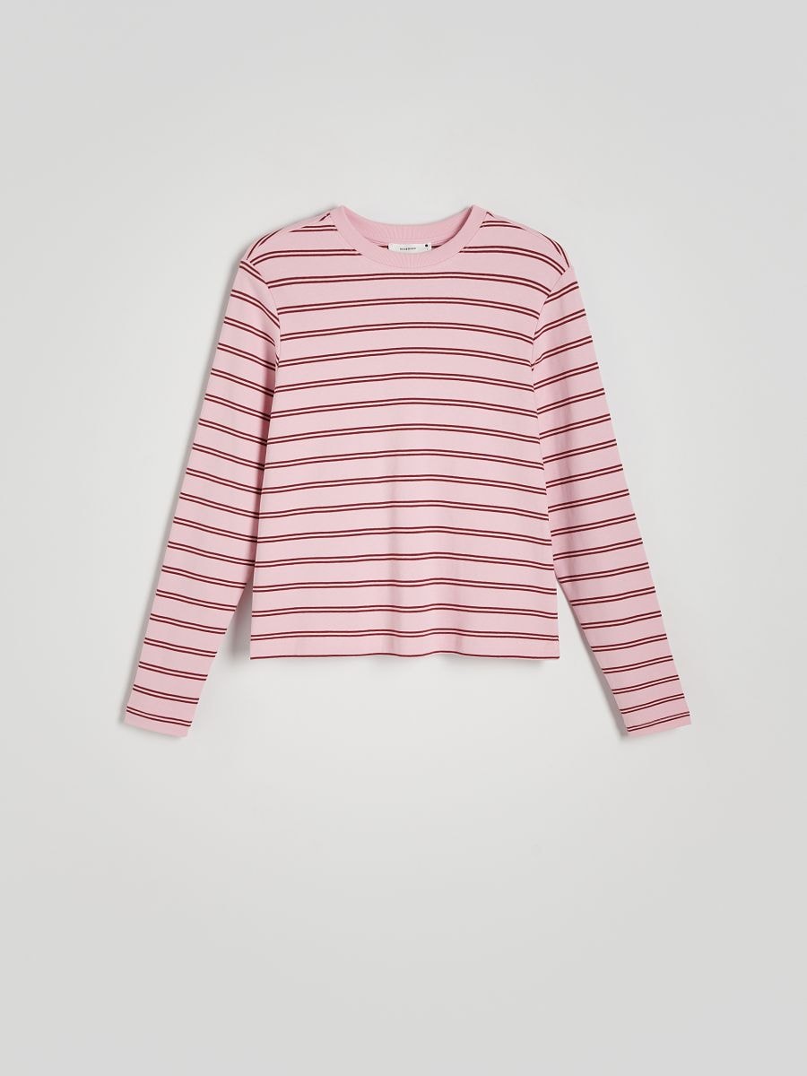 Longsleeve z merceryzowanej bawełny