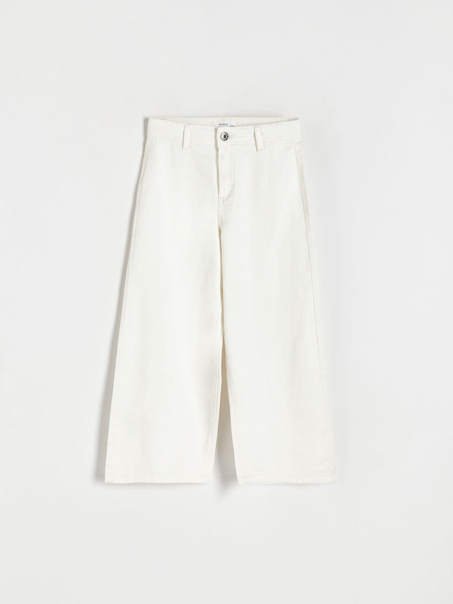 Jeans im Wide-leg-Fit - creme - RESERVED