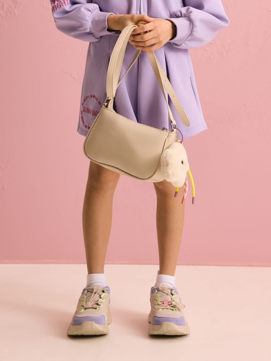 Hand bag with keychain - nude - RESERVED - 2