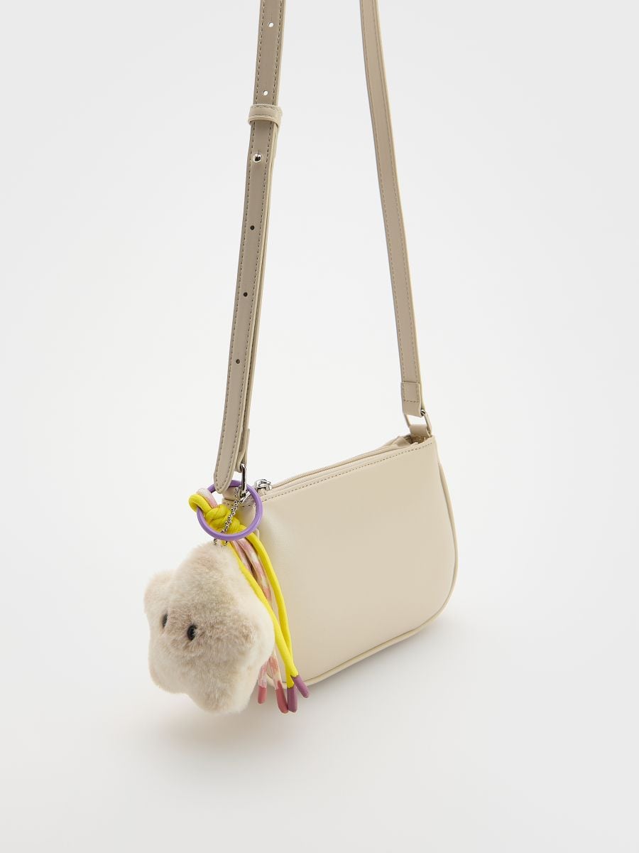Hand bag with keychain - nude - RESERVED - 4