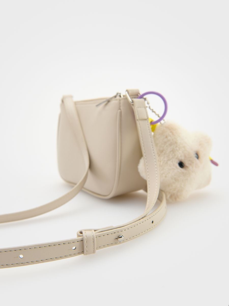 Hand bag with keychain - nude - RESERVED - 3