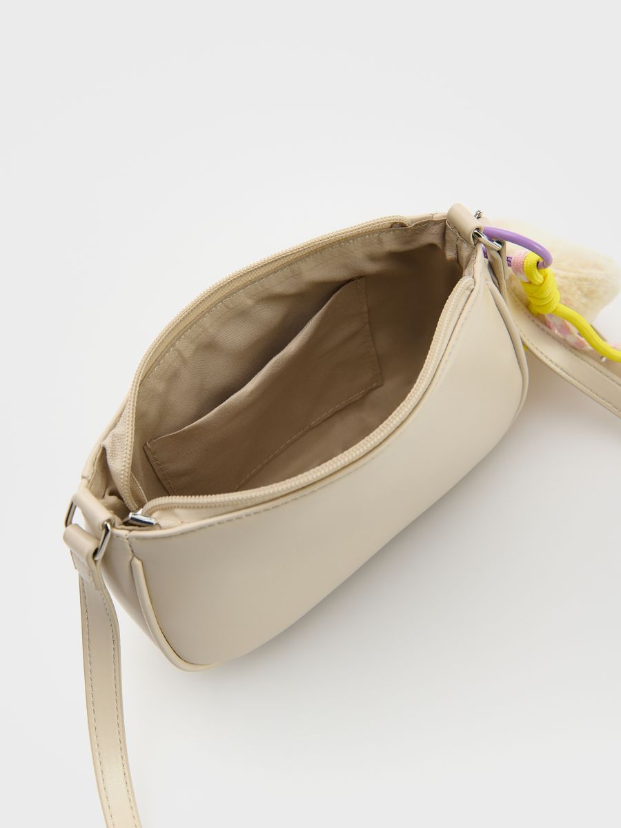 Hand bag with keychain - nude - RESERVED - 3