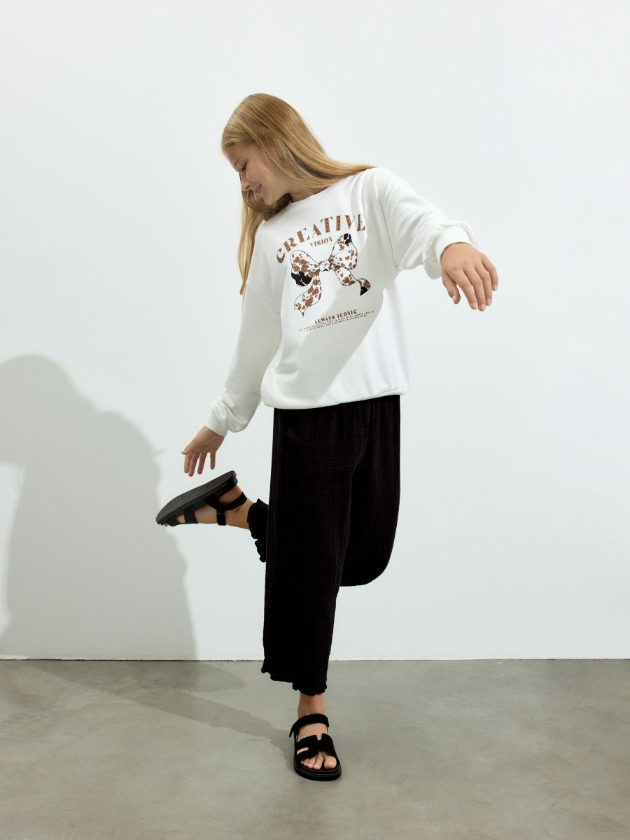 Muslin trousers - black - RESERVED