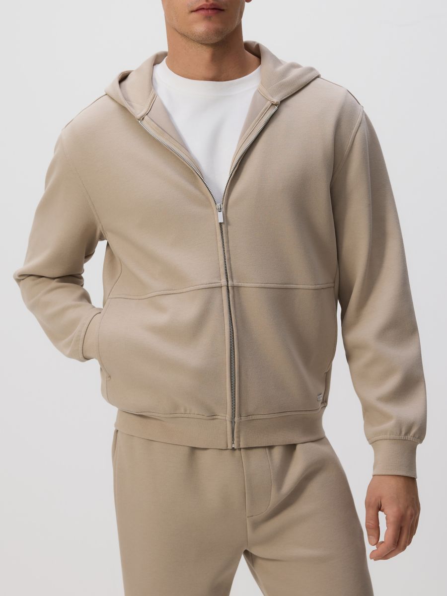【BAON】24FW★ [BAONHAUS] brushed half zip-up color hoodie BELLA+CANVAS Unisex Sponge Fleece Full-Zip Hoodie | Product