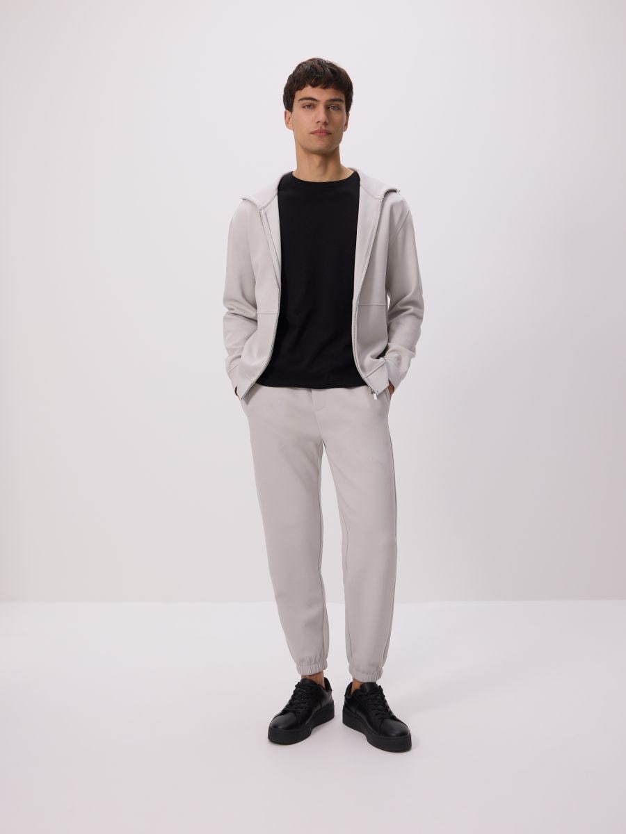 Zip up hoodie - light grey - RESERVED - 2
